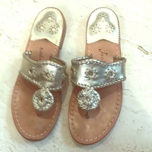 Light Gold Jack Rodgers Sandals, Sz 7 M